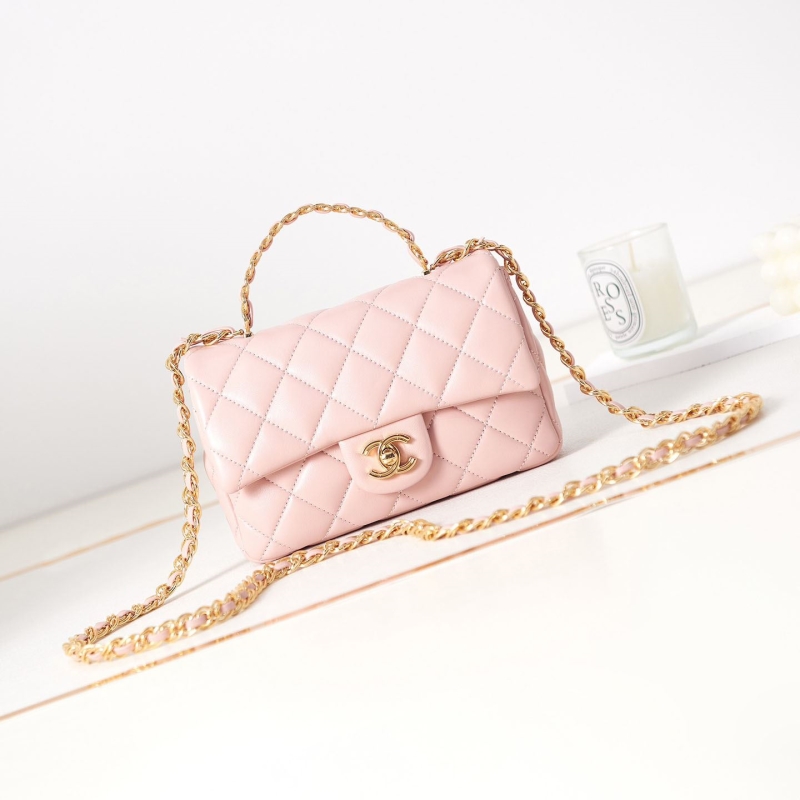 Ch*el top handle bags